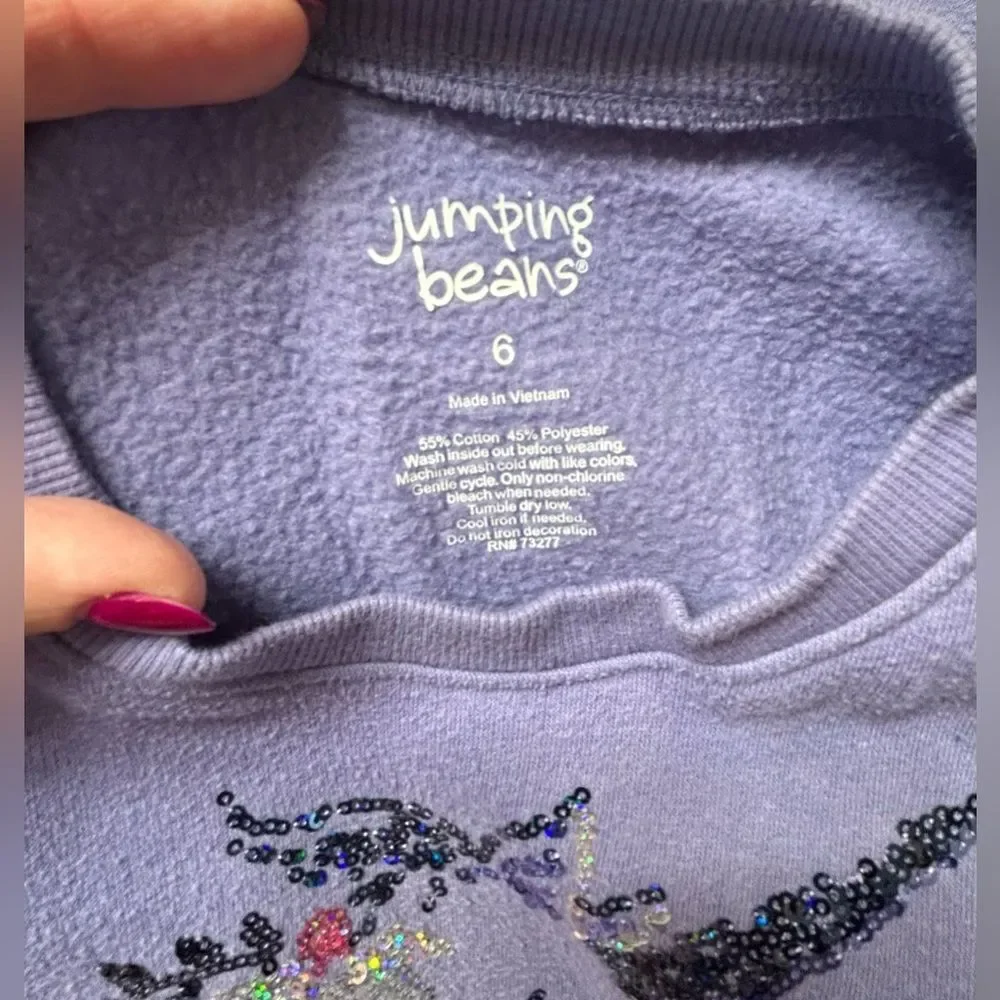 Jumping Beans Lavender Sequin Unicorn Top